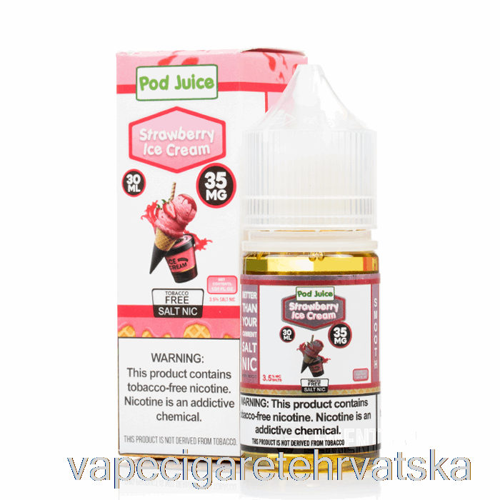 Vape Cigarete Sladoled Od Jagode - Sok Od Mahuna - 30ml 55mg